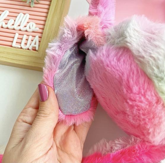 Unicorn peluş oynayan kulak detaylı  kulaklık 