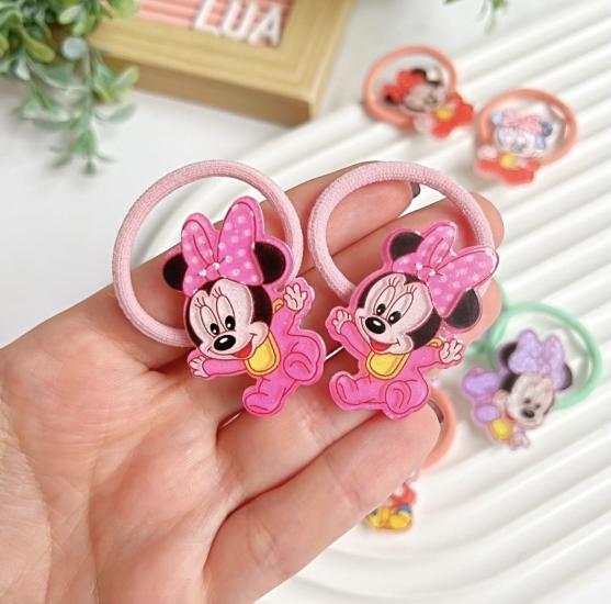 Minnie mouse figürlü lastik toka çifti