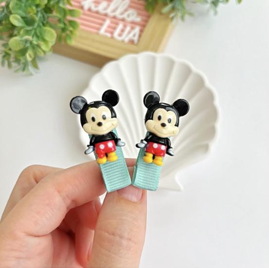 Mickey mouse figür detaylı mini pens toka çifti
