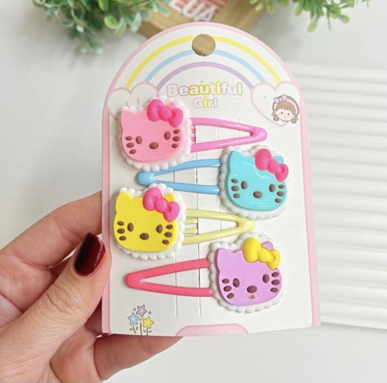 Hello kitty figürlü çıtçıt toka seti