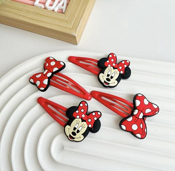 Minnie mouse figürlü 4lü çıtçıt toka