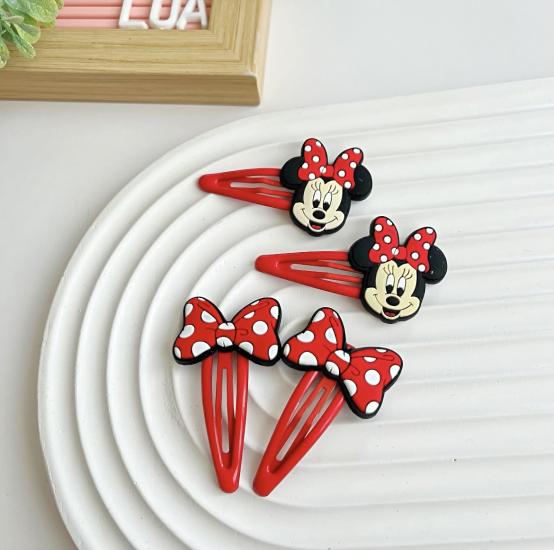 Minnie mouse figürlü 4lü çıtçıt toka