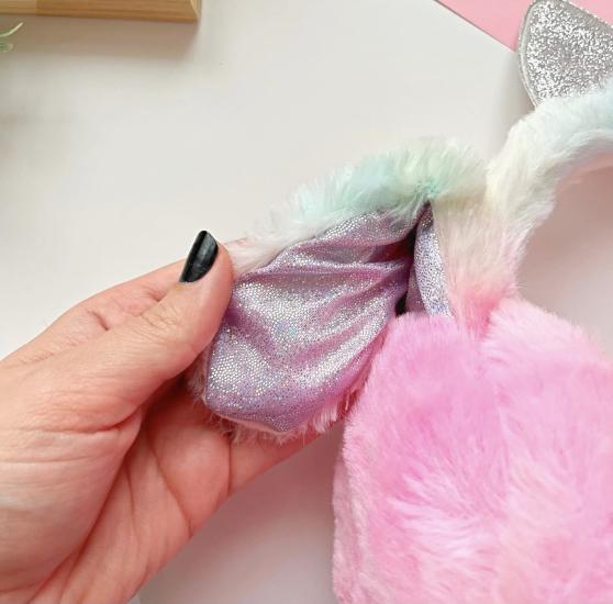 Unicorn peluş oynayan kulak detaylı  kulaklık 